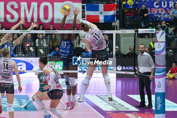 2024-02-04 - Spike of Isabelle Haak, MVP of the match ( Prosecco Doc Imoco Conegliano ) - PROSECCO DOC IMOCO CONEGLIANO VS ALLIANZ VV MILANO - SERIE A1 WOMEN - VOLLEYBALL