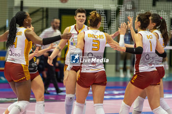 2024-03-03 - Happiness of Players of Roma Volley Club - ALLIANZ VV MILANO VS ROMA VOLLEY CLUB - SERIE A1 WOMEN - VOLLEYBALL