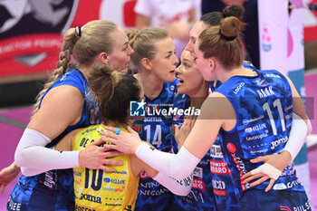 2024-03-16 - Happiness of Imoco Team during VOLLEYBALL - SERIE A1 WOMEN game between Prosecco Doc Imoco Conegliano and Wash4green Pinerolo at Palaverde in Villorba, Italy on   March 16, 2024 - PROSECCO DOC IMOCO CONEGLIANO VS WASH4GREEN PINEROLO - SERIE A1 WOMEN - VOLLEYBALL