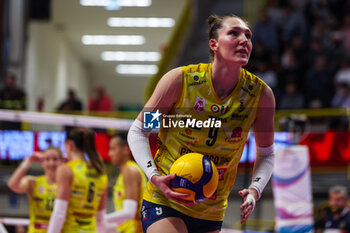 2024-03-24 - Marina Lubian #9 of Prosecco Doc Imoco Conegliano seen in action during Volley Serie A women 2023/24 match between UYBA E-Work Volley Busto Arsizio and Prosecco Doc Imoco Conegliano at E-Work Arena, Busto Arsizio, Italy on March 24, 2024 - UYBA VOLLEY BUSTO ARSIZIO VS PROSECCO DOC IMOCO CONEGLIANO - SERIE A1 WOMEN - VOLLEYBALL