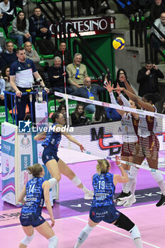 2024-03-27 - Actions game and players' images between Prosecco Doc Imoco Conegliano and Aeroitalia Smi Roma in the Volleyball Playoff Serie A1 Tigota 2023/2024 at Palaverde in Villorba, Italy on March 27, 2024 -  PLAYOFF - PROSECCO DOC IMOCO CONEGLIANO VS AEROITALIA SMI ROMA - SERIE A1 WOMEN - VOLLEYBALL