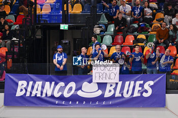 2024-03-27 - Supporters of Savino Del Bene Scandicci with a banner for Francesca Villani of Savino Del Bene Scandicci injured - PLAYOFF - SAVINO DEL BENE SCANDICCI VS MEGABOX OND. SAVIO VALLEFOGLIA - SERIE A1 WOMEN - VOLLEYBALL