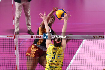 2024-03-31 - Amber Igiede of Aeroitalia Smi Roma Volley Smi Roma Volley during the Playoff Quarter Finals Game 2 Serie A1 Women's Volleyball Championship between Aeroitalia Smi Roma vs Prosecco Doc Imoco Conegliano, 31th March 2024 at the Palazzetto dello Sport in Rome, Italy. - PLAYOFF - AEROITALIA SMI ROMA VS PROSECCO DOC IMOCO CONEGLIANO - SERIE A1 WOMEN - VOLLEYBALL