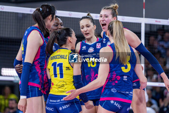 2024-04-06 - Exultation of Scandicci's players - PLAYOFF - SAVINO DEL BENE SCANDICCI VS ALLIANZ VERO VOLLEY MILANO - SERIE A1 WOMEN - VOLLEYBALL