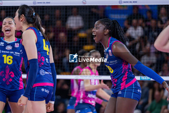 2024-04-06 - Bintu Diop (Savino Del Bene Scandicci) exultation - PLAYOFF - SAVINO DEL BENE SCANDICCI VS ALLIANZ VERO VOLLEY MILANO - SERIE A1 WOMEN - VOLLEYBALL