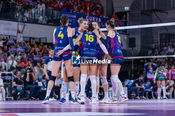 2024-04-06 - Exultation of Scandicci's players - PLAYOFF - SAVINO DEL BENE SCANDICCI VS ALLIANZ VERO VOLLEY MILANO - SERIE A1 WOMEN - VOLLEYBALL