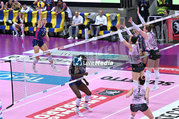 2024-04-17 - Actions game and players' images between Prosecco Doc Imoco Conegliano vs Savino Del Bene Scandicci in the Volleyball - Superleague Serie A - Final Playoff 2023/2024 1° Game at PalaVerde in Villorba Treviso, Italy on April 17, 2024. - PLAYOFF - FINAL - PROSECCO DOC IMOCO CONEGLIANO VS SAVINO DEL BENE SCANDICCI - SERIE A1 WOMEN - VOLLEYBALL