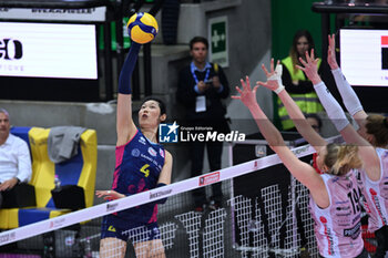 17/04/2024 - Zhu Ting ( Savino del Bene Scandicci ) duriung the the game Prosecco Doc Imoco Conegliano vs Savino Del Bene Scandicci in the Volleyball - Superleague Serie A - Final Playoff 2023/2024 1° Game at PalaVerde in Villorba Treviso, Italy on April 17, 2024. - PLAYOFF - FINAL - PROSECCO DOC IMOCO CONEGLIANO VS SAVINO DEL BENE SCANDICCI - SERIE A1 FEMMINILE - VOLLEY