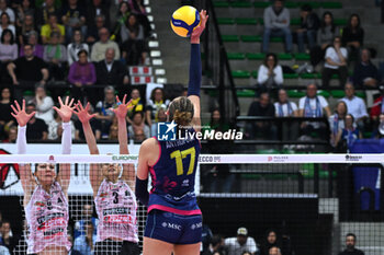 17/04/2024 - Actions game and players' images between Prosecco Doc Imoco Conegliano vs Savino Del Bene Scandicci in the Volleyball - Superleague Serie A - Final Playoff 2023/2024 1° Game at PalaVerde in Villorba Treviso, Italy on April 17, 2024. - PLAYOFF - FINAL - PROSECCO DOC IMOCO CONEGLIANO VS SAVINO DEL BENE SCANDICCI - SERIE A1 FEMMINILE - VOLLEY