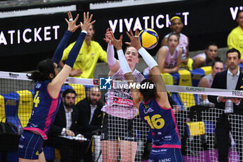 2024-04-17 - Actions game and players' images between Prosecco Doc Imoco Conegliano vs Savino Del Bene Scandicci in the Volleyball - Superleague Serie A - Final Playoff 2023/2024 1° Game at PalaVerde in Villorba Treviso, Italy on April 17, 2024. - PLAYOFF - FINAL - PROSECCO DOC IMOCO CONEGLIANO VS SAVINO DEL BENE SCANDICCI - SERIE A1 WOMEN - VOLLEYBALL