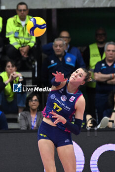 17/04/2024 - Serve of Ekaterina Antropova MVP of the match during Prosecco Doc Imoco Conegliano vs Savino Del Bene Scandicci in the Volleyball - Superleague Serie A - Final Playoff 2023/2024 1° Game at PalaVerde in Villorba Treviso, Italy on April 17, 2024. - PLAYOFF - FINAL - PROSECCO DOC IMOCO CONEGLIANO VS SAVINO DEL BENE SCANDICCI - SERIE A1 FEMMINILE - VOLLEY