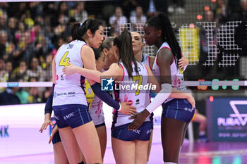 24/04/2024 - Players' images of Scandicci team between Prosecco Doc Imoco Conegliano and Savino Del Bene Scandicci in the Volleyball - Superleague Serie A - Final Playoff 2023/2024 3° Game at PalaVerde in Villorba Treviso, Italy on April 24, 2024. - PLAYOFF - FINAL - PROSECCO DOC IMOCO CONEGLIANO VS SAVINO DEL BENE SCANDICCI - SERIE A1 FEMMINILE - VOLLEY