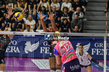 2024-10-06 - #17 Tatiana Tolok of Igor Novara in action during Italian women's Serie A1 Volleyball championship: Day 1 match beetween Reale Mutua Fenera Chieri '76 and Igor Gorgonzola Novara at Palafenera to Chieri (TO) - 6/10/2024 - REALE MUTUA FENERA CHIERI '76 VS IGOR GORGONZOLA NOVARA - SERIE A1 WOMEN - VOLLEYBALL