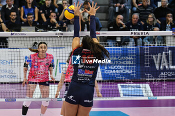 2024-10-06 - #16 Katerina Zakchaiou of Chieri '76 in action during Italian women's Serie A1 Volleyball championship: Day 1 match beetween Reale Mutua Fenera Chieri '76 and Igor Gorgonzola Novara at Palafenera to Chieri (TO) - 6/10/2024 - REALE MUTUA FENERA CHIERI '76 VS IGOR GORGONZOLA NOVARA - SERIE A1 WOMEN - VOLLEYBALL