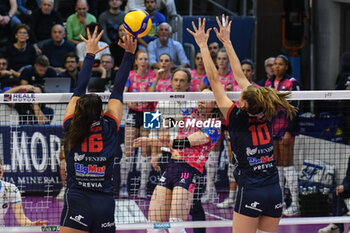 2024-10-06 - #16 Katerina Zakchaiou of Chieri '76 in action during Italian women's Serie A1 Volleyball championship: Day 1 match beetween Reale Mutua Fenera Chieri '76 and Igor Gorgonzola Novara at Palafenera to Chieri (TO) - 6/10/2024 - REALE MUTUA FENERA CHIERI '76 VS IGOR GORGONZOLA NOVARA - SERIE A1 WOMEN - VOLLEYBALL