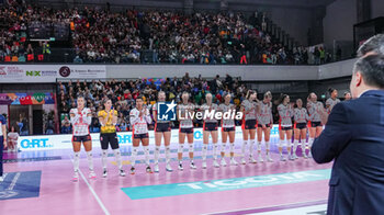 2024-10-05 - Players of Cuneo Granda Volley on field - SAVINO DEL BENE SCANDICCI VS HONDA OLIVERO S.BERNARDO CUNEO  - SERIE A1 WOMEN - VOLLEYBALL