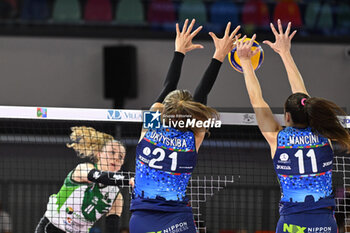 2024-10-06 - Maja Storck ( Megabox Ond. Savio Vallefoglia) spike against Bisonte block - IL BISONTE FIRENZE VS MEGABOX OND. SAVIO VALLEFOGLIA - SERIE A1 WOMEN - VOLLEYBALL