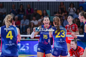 2024-10-20 - Ana Carolina da Silva (Savino Del Bene Scandicci) exultation - SAVINO DEL BENE SCANDICCI VS BLACK ANGELS PERUGIA VOLLEY - SERIE A1 WOMEN - VOLLEYBALL