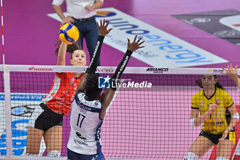 2024-10-27 - Agnese
Cecconello (Cuneo)
 - Myriam Sylla (Vero Volley Milano) - Sara
Panetoni (Cuneo) - HONDA OLIVERO S.BERNARDO CUNEO  VS VERO VOLLEY MILANO - SERIE A1 WOMEN - VOLLEYBALL