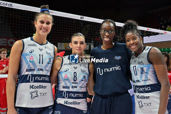 2024-10-27 - Anna
Danesi, Orro Alessia , Paola
Egonu, Myriam Sylla (Vero Volley Milano) Gold medal winners at the 2024 Paris Olympics - HONDA OLIVERO S.BERNARDO CUNEO  VS VERO VOLLEY MILANO - SERIE A1 WOMEN - VOLLEYBALL