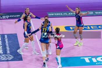 30/10/2024 - Exultation of Scandicci's players - SAVINO DEL BENE SCANDICCI VS CDA VOLLEY TALMASSONS FVG - SERIE A1 FEMMINILE - VOLLEY