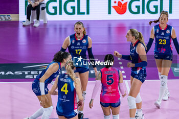 30/10/2024 - Exultation of Scandicci's players - SAVINO DEL BENE SCANDICCI VS CDA VOLLEY TALMASSONS FVG - SERIE A1 FEMMINILE - VOLLEY