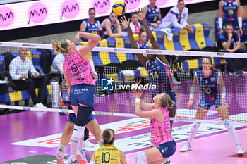 03/11/2024 - Images of the Prosecco Doc Imoco Conegliano and Savino Del Bene Scandicci match at PalaVerde Villorba (TV) - 3th Novembre 2024, during the VOLLEYBALL - SERIE A1 WOMEN - PROSECCO DOC IMOCO CONEGLIANO VS SAVINO DEL BENE SCANDICCI - SERIE A1 FEMMINILE - VOLLEY