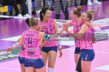 03/11/2024 - Images of the Prosecco Doc Imoco Conegliano and Savino Del Bene Scandicci match at PalaVerde Villorba (TV) - 3th Novembre 2024, during the VOLLEYBALL - SERIE A1 WOMEN - PROSECCO DOC IMOCO CONEGLIANO VS SAVINO DEL BENE SCANDICCI - SERIE A1 FEMMINILE - VOLLEY