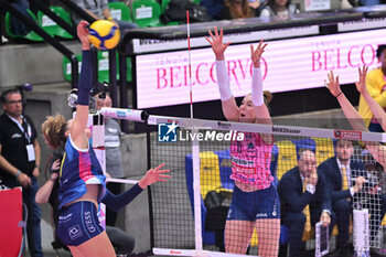 03/11/2024 - Images of the Prosecco Doc Imoco Conegliano and Savino Del Bene Scandicci match at PalaVerde Villorba (TV) - 3th Novembre 2024, during the VOLLEYBALL - SERIE A1 WOMEN - PROSECCO DOC IMOCO CONEGLIANO VS SAVINO DEL BENE SCANDICCI - SERIE A1 FEMMINILE - VOLLEY