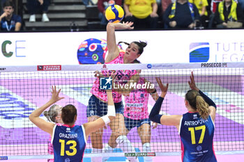 03/11/2024 - Images of the Prosecco Doc Imoco Conegliano and Savino Del Bene Scandicci match at PalaVerde Villorba (TV) - 3th Novembre 2024, during the VOLLEYBALL - SERIE A1 WOMEN - PROSECCO DOC IMOCO CONEGLIANO VS SAVINO DEL BENE SCANDICCI - SERIE A1 FEMMINILE - VOLLEY