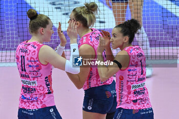 03/11/2024 - Images of the Prosecco Doc Imoco Conegliano and Savino Del Bene Scandicci match at PalaVerde Villorba (TV) - 3th Novembre 2024, during the VOLLEYBALL - SERIE A1 WOMEN - PROSECCO DOC IMOCO CONEGLIANO VS SAVINO DEL BENE SCANDICCI - SERIE A1 FEMMINILE - VOLLEY