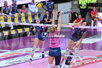 03/11/2024 - Images of the Prosecco Doc Imoco Conegliano and Savino Del Bene Scandicci match at PalaVerde Villorba (TV) - 3th Novembre 2024, during the VOLLEYBALL - SERIE A1 WOMEN - PROSECCO DOC IMOCO CONEGLIANO VS SAVINO DEL BENE SCANDICCI - SERIE A1 FEMMINILE - VOLLEY