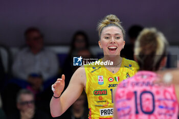 2024-11-10 - Sarah Fahr Imoco Conegliano during serie A1 Volley Women 2024/25 match between Reale Mutua Fenera Chieri 76 vs Prosecco Doc Imoco Conegliano at Pala Fenera Chieri on November 10, 2024 in Chieri, Italy - ph Giuliano Marchisciano - REALE MUTUA FENERA CHIERI '76 VS PROSECCO DOC IMOCO CONEGLIANO - SERIE A1 WOMEN - VOLLEYBALL