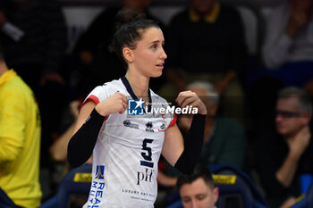 2024-11-10 - Ilaria Spirito Reale Mutua Fenera Chieri'76 during serie A1 Volley Women 2024/25 match between Reale Mutua Fenera Chieri 76 vs Prosecco Doc Imoco Conegliano at Pala Fenera Chieri on November 10, 2024 in Chieri, Italy - ph Giuliano Marchisciano - REALE MUTUA FENERA CHIERI '76 VS PROSECCO DOC IMOCO CONEGLIANO - SERIE A1 WOMEN - VOLLEYBALL