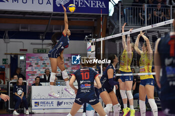 2024-11-10 - Loveth Omoruyi Reale Mutua Fenera Chieri'76 during serie A1 Volley Women 2024/25 match between Reale Mutua Fenera Chieri 76 vs Prosecco Doc Imoco Conegliano at Pala Fenera Chieri on November 10, 2024 in Chieri, Italy - ph Giuliano Marchisciano - REALE MUTUA FENERA CHIERI '76 VS PROSECCO DOC IMOCO CONEGLIANO - SERIE A1 WOMEN - VOLLEYBALL