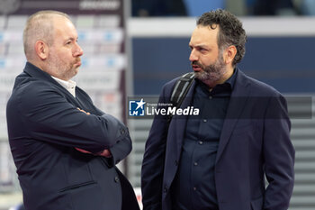 10/11/2024 - Enrico Barbolini Head coach Eurotek Uyba Busto Arsizio and Stefano Lavarini Head Coach Numia VeroVolley Milano during Volley Italian Championship Serie A Women 2024/25 match between Numia VeroVolley Milano and Uyba Busto Arsizio at Allianz Cloud, Milano, Italy on November 10, 2024	 - VERO VOLLEY MILANO VS UYBA VOLLEY BUSTO ARSIZIO - SERIE A1 FEMMINILE - VOLLEY