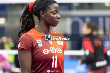 10/11/2024 - Josephine Obossa (Eurotek Uyba Busto Arsizio) during Volley Italian Championship Serie A Women 2024/25 match between Numia VeroVolley Milano and Uyba Busto Arsizio at Allianz Cloud, Milano, Italy on November 10, 2024	 - VERO VOLLEY MILANO VS UYBA VOLLEY BUSTO ARSIZIO - SERIE A1 FEMMINILE - VOLLEY