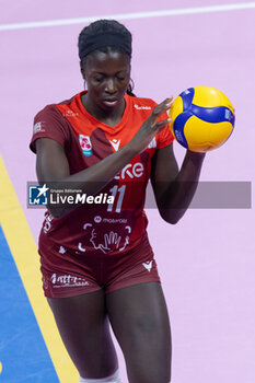 10/11/2024 - Josephine Obossa (Eurotek Uyba Busto Arsizio) during Volley Italian Championship Serie A Women 2024/25 match between Numia VeroVolley Milano and Uyba Busto Arsizio at Allianz Cloud, Milano, Italy on November 10, 2024	 - VERO VOLLEY MILANO VS UYBA VOLLEY BUSTO ARSIZIO - SERIE A1 FEMMINILE - VOLLEY