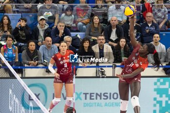 10/11/2024 - Josephine Obossa (Eurotek Uyba Busto Arsizio) during Volley Italian Championship Serie A Women 2024/25 match between Numia VeroVolley Milano and Uyba Busto Arsizio at Allianz Cloud, Milano, Italy on November 10, 2024	 - VERO VOLLEY MILANO VS UYBA VOLLEY BUSTO ARSIZIO - SERIE A1 FEMMINILE - VOLLEY