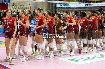 17/11/2024 - Players of Eurotek Uyba Busto Arsizio during Volley Italian Championship Serie A Women 2024/25 match between Eurotek Uyba Busto Arsizio and Igor Novara at E-Work Arena, Busto Arsizio, Italy on November 17, 2024 - UYBA VOLLEY BUSTO ARSIZIO VS IGOR GORGONZOLA NOVARA - SERIE A1 FEMMINILE - VOLLEY