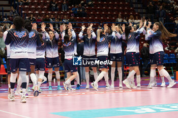 2024-11-22 - Players of Numia VeroVolley Milano during Volley Italian Championship Serie A Women 2024/25 match between Numia VeroVolley Milano and Prosecco Doc Imoco Conegliano at Unipol Forum, Assago (MI), Italy on November 22, 2024 - VERO VOLLEY MILANO VS PROSECCO DOC IMOCO CONEGLIANO - SERIE A1 WOMEN - VOLLEYBALL