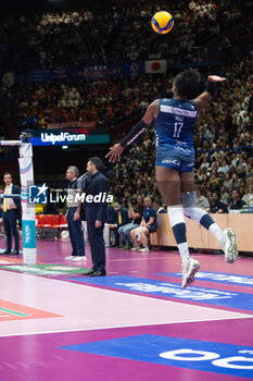 2024-11-22 - Myriam Sylla (Numia VeroVolley Milano) during Volley Italian Championship Serie A Women 2024/25 match between Numia VeroVolley Milano and Prosecco Doc Imoco Conegliano at Unipol Forum, Assago (MI), Italy on November 22, 2024 - VERO VOLLEY MILANO VS PROSECCO DOC IMOCO CONEGLIANO - SERIE A1 WOMEN - VOLLEYBALL