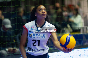 2024-10-16 - Loveth Oghosasere Omoruyi (Fenera Chieri '76) during Volley Italian Championship Serie A Women 2024/25 between Numia VeroVolley Milano and Reale Mutua Fenera Chieri at Opiquad Arena, Monza, Italy on October 16, 2024 - VERO VOLLEY MILANO VS REALE MUTUA FENERA CHIERI '76 - SERIE A1 WOMEN - VOLLEYBALL