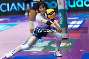 2024-10-16 - Satomi Fukudome (Numia VeroVolley Milano) during Volley Italian Championship Serie A Women 2024/25 between Numia VeroVolley Milano and Reale Mutua Fenera Chieri at Opiquad Arena, Monza, Italy on October 16, 2024 - VERO VOLLEY MILANO VS REALE MUTUA FENERA CHIERI '76 - SERIE A1 WOMEN - VOLLEYBALL