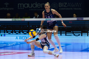 2024-10-16 - Satomi Fukudome (Numia VeroVolley Milano) during Volley Italian Championship Serie A Women 2024/25 between Numia VeroVolley Milano and Reale Mutua Fenera Chieri at Opiquad Arena, Monza, Italy on October 16, 2024 - VERO VOLLEY MILANO VS REALE MUTUA FENERA CHIERI '76 - SERIE A1 WOMEN - VOLLEYBALL