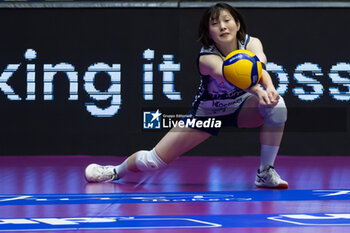 2024-10-16 - Satomi Fukudome (Numia VeroVolley Milano) during Volley Italian Championship Serie A Women 2024/25 between Numia VeroVolley Milano and Reale Mutua Fenera Chieri at Opiquad Arena, Monza, Italy on October 16, 2024 - VERO VOLLEY MILANO VS REALE MUTUA FENERA CHIERI '76 - SERIE A1 WOMEN - VOLLEYBALL