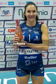 2024-10-16 - Helena Cazaute (Numia VeroVolley Milano) during Volley Italian Championship Serie A Women 2024/25 between Numia VeroVolley Milano and Reale Mutua Fenera Chieri at Opiquad Arena, Monza, Italy on October 16, 2024 - VERO VOLLEY MILANO VS REALE MUTUA FENERA CHIERI '76 - SERIE A1 WOMEN - VOLLEYBALL