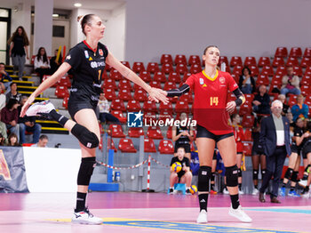 30/10/2024 - Amelie Rotar of Roma Volley Club and Giorgia Zannoni of Roma Volley Club during the 5th round of the Serie A1 Women's Volleyball Championship between Roma Volley Club and Volley Bergamo on oct 30, 2024 at the Palazzetto dello Sport in Rome. - ROMA VOLLEY VS VOLLEY BERGAMO 1991 - SERIE A1 FEMMINILE - VOLLEY