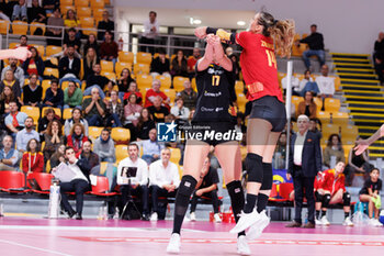 30/10/2024 - Sladjana Mirkovic of Roma Volley Club, Giorgia Zannoni of Roma Volley Club during the 5th round of the Serie A1 Women's Volleyball Championship between Roma Volley Club and Volley Bergamo on oct 30, 2024 at the Palazzetto dello Sport in Rome. - ROMA VOLLEY VS VOLLEY BERGAMO 1991 - SERIE A1 FEMMINILE - VOLLEY