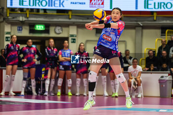 2024-11-17 - Mayu Ishkawa #10 of Igor Gorgonzola Novara seen in action during Volley Serie A women 2024/25 match between UYBA Eurotek Volley Busto Arsizio and Igor Gorgonzola Novara at E-Work Arena. Final score UYBA Eurotek Volley Busto Arsizio 3 | 0 Igor Gorgonzola Novara - UYBA VOLLEY BUSTO ARSIZIO VS IGOR GORGONZOLA NOVARA - SERIE A1 WOMEN - VOLLEYBALL